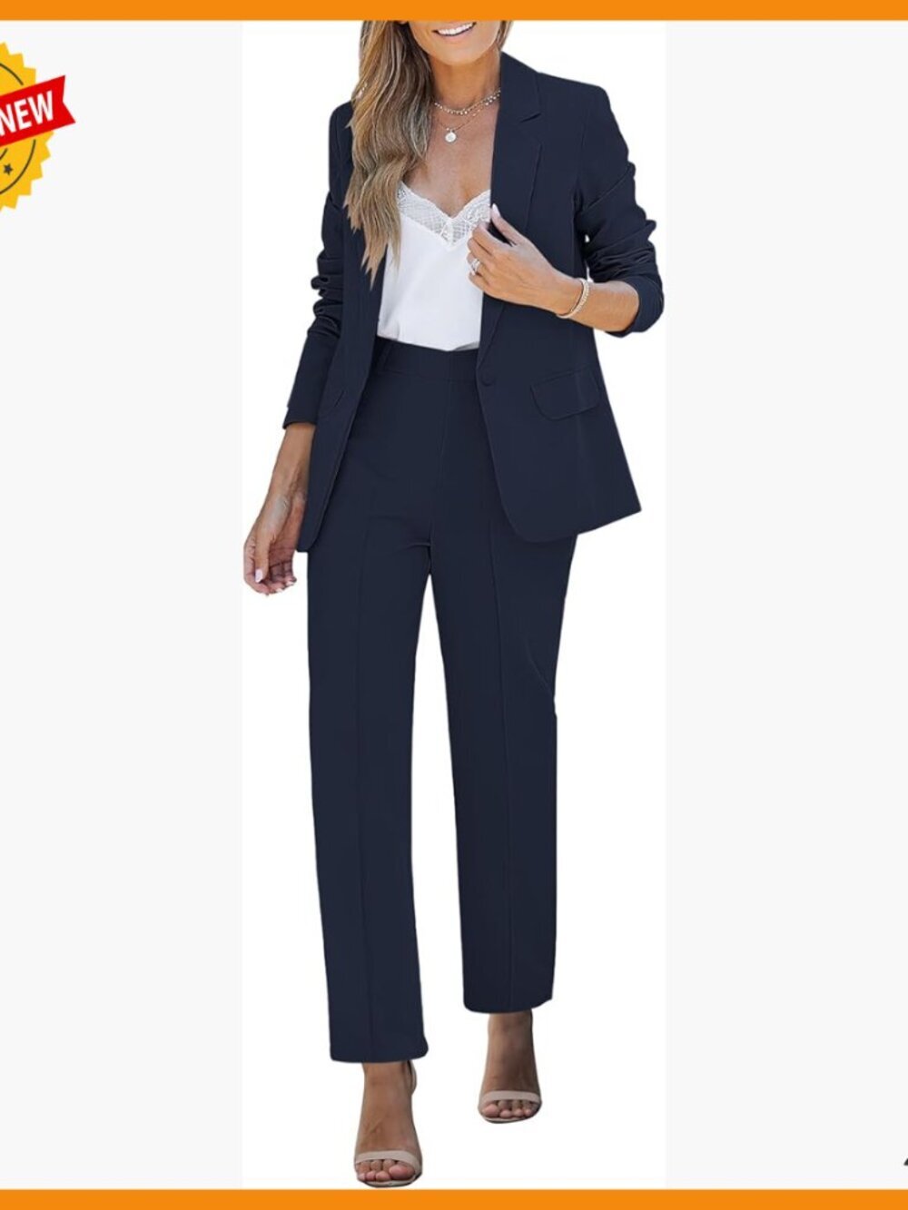Professional Blazer Pantsuit Set Business Casual Office Work Outfit